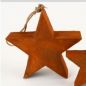 Preview: Weihnachtssterne Metall, Sterne rostfarben. 18cm. 3 Stück