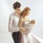 Preview: Brautpaar Tortenfigur mit kleinen Kind. 26 cm