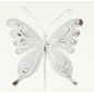 Preview: Blech Schmetterlinge am Stab aus Metall, 62cm, 3 Stück