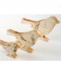 Preview: Vogel Figuren Birkenholz. 13cm. 4 Stück