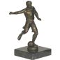 Preview: Figur Fußball Gussmetall auf Sockel Marmor. 25 cm