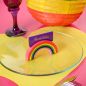 Preview: Tischkartenhalter Regenbogenfarben, Platzkartenhalter Multi