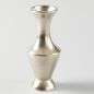 Preview: Metall Vase Silber, stilvolle und edle Form, 16cm