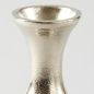 Preview: Metall Vase Silber, stilvolle und edle Form, 16cm