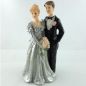 Preview: Hochzeitspaar mit silbernen Kleid. 13 cm