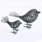 Preview: Vogelfiguren Drahtgeflecht filigran, Vogel Metall Draht, 11cm