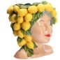 Preview: Deko Übertopf mit Gesicht und Zitronen
