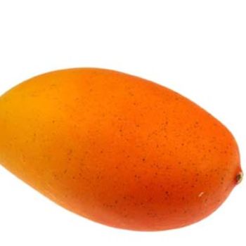 Mangofrucht künstlich, Mango Natur orange, 13cm