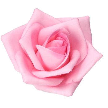 Rosafarbene Kunstrosen mit Drahtstiel
