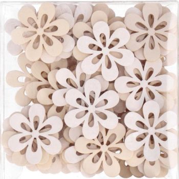 Offene Holzblüten zum streuen und basteln