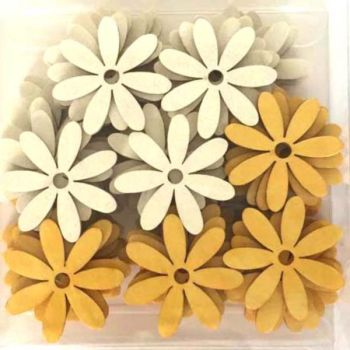 Blüten 3-farbig, 72 Stück