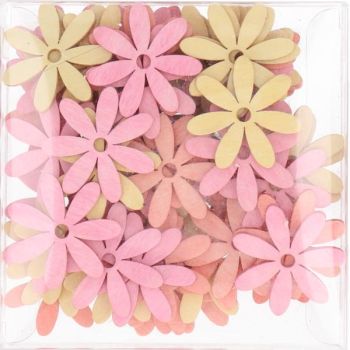 Streublumen Holz in 3 Farben sortiert