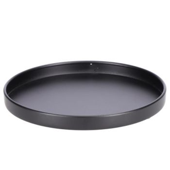 Rundes Metall Tabletts in schwarz