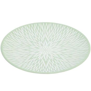 MDF Teller Grün Carved, 40cm