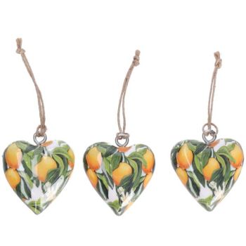 3 Herzen aus Holz mit Hänger