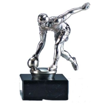 Kegler Figur Silber, Trophäe Auszeichnung. 12 cm