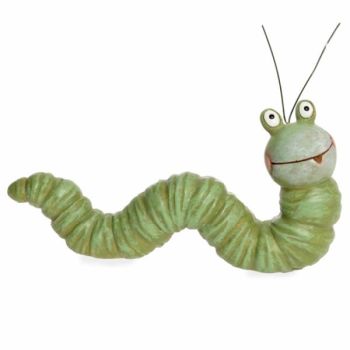 Figur Raupe Dekoration in grün