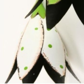 Deko Hänger Blüten, grün und weiss sortiert, 2 Modelle