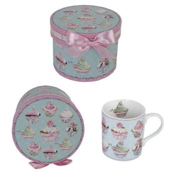 Tasse Cupcakes in Geschenkbox, Porzellan Tasse