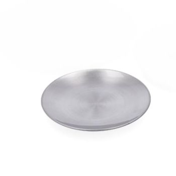 Deko Teller Kunststoff Silber. 22 cm. 3 Stück
