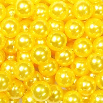 Gelbe Kunststoff Perlen Floristik und Dekoration