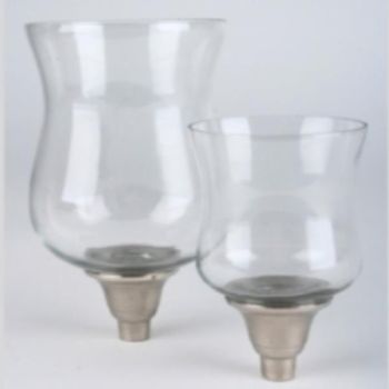Glaseinsätze für Kerzenleuchter, Windlicht Glas 2 Größen