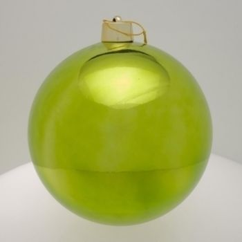 Weihnachtskugel lindgrün glanz. 25cm. 1 Stück