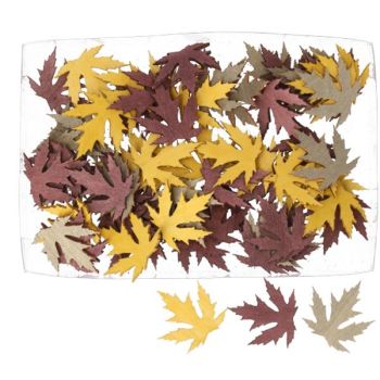 Sortiment Herbstblätter, Gelb, Braun, Gold. 72 Stück