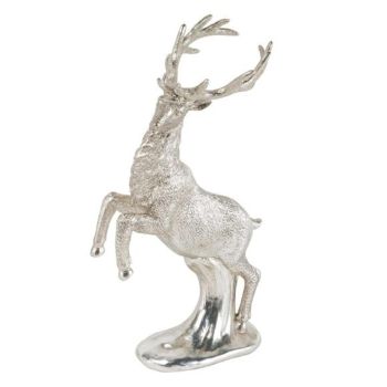 Hirsch Figur springend, Ständer. 35 cm.