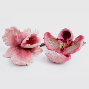 Künstliche Orchideenblüten zum legen. 2 Modelle