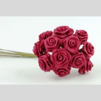 Kunstblumen Mini Rosen Rot. 144 Stück