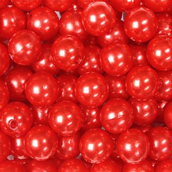 Rote Kunststoff Deko Perlen