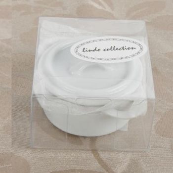 Porzellan Schale mit Deckel, 8,7cm x 6cm x 4cm