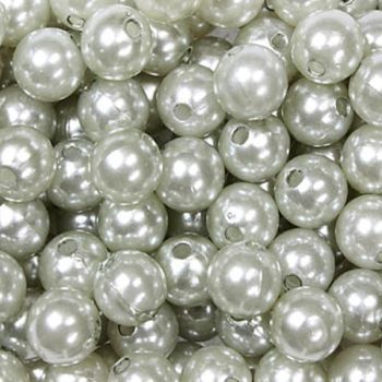 Kunststoff silberne Perlen