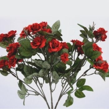 Rosenbusch künstlich, Minirosen Rot.