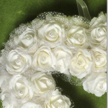 Deko Rosenherzen, weiße Rosen Herzen Liebe