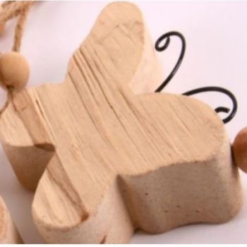 Deko Anhänger Holz, 4 Modelle Holzhänger Schnur. 8 Stück