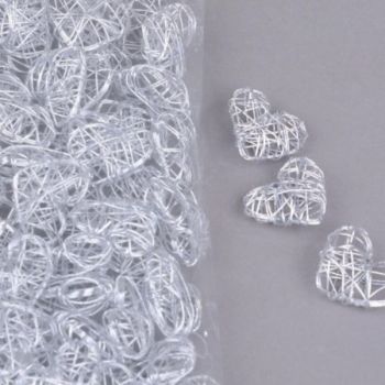 Mini Streuherzen Silber. 60 Stück