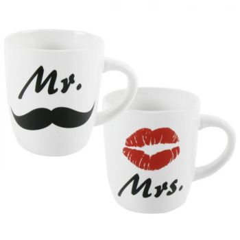 Tassen Mr und Mrs 2 Modelle.