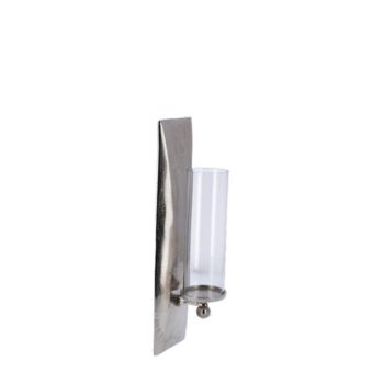 Wandkerzenhalter Silber, Zylinder. 59 cm.