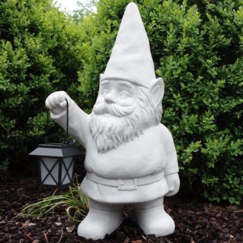 Gartenzwerg mit Solarlaterne, Figur Gnom. 53 cm.
