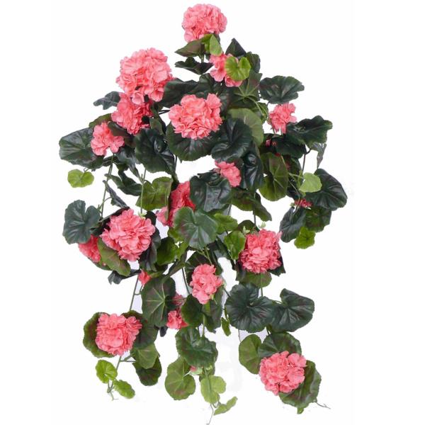Hngegeranie rosa, Kunstpflanze blhend
