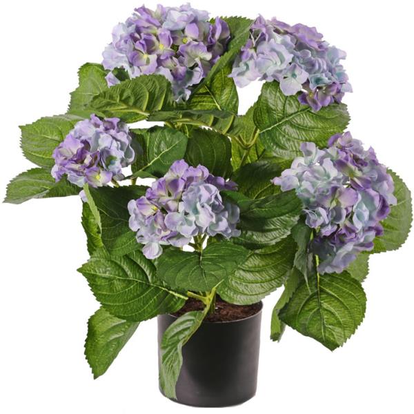 getopft Hortensienbusch groß, Hortensie, blauer Kunstpflanze