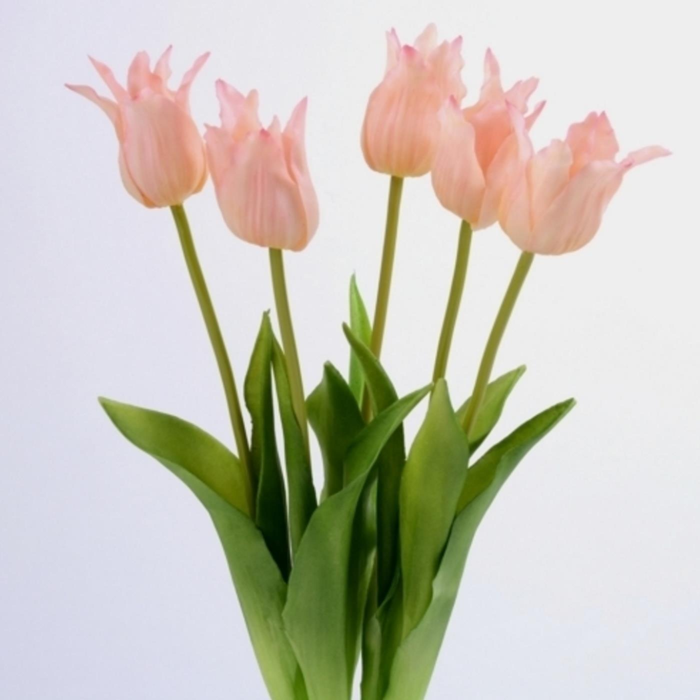 Rosa. X5 Tulpen Kunstblumen
