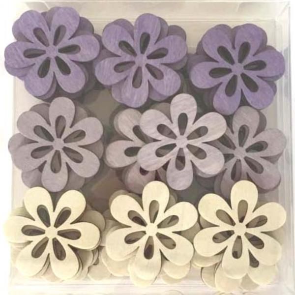 72 Stück, Flieder Weiss Töne