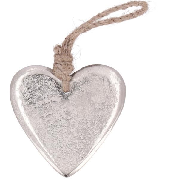 Herzen Silber mit Hänger, 8cm, 12 Stück