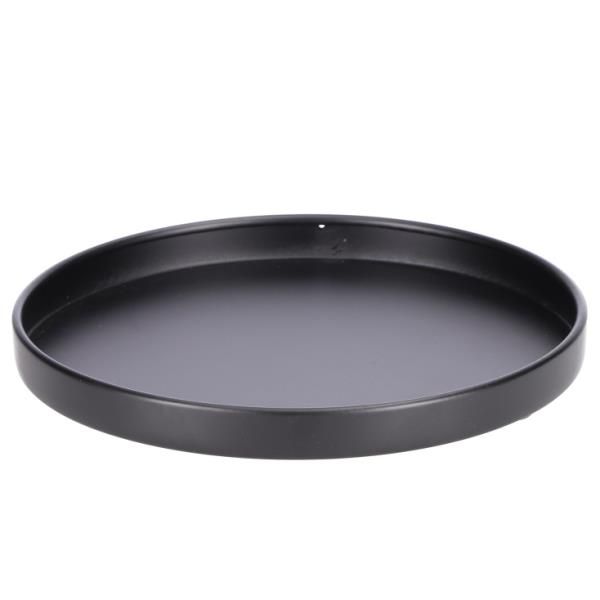 Rundes Metall Tabletts in schwarz