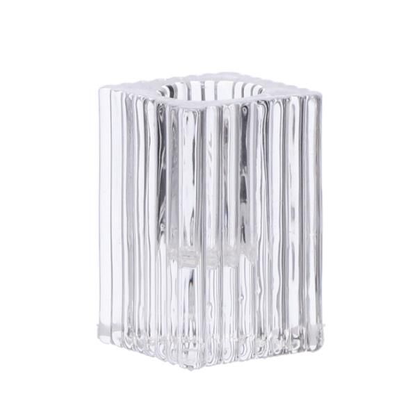 Eckige Kerzenhalter Rille, 3 Stück