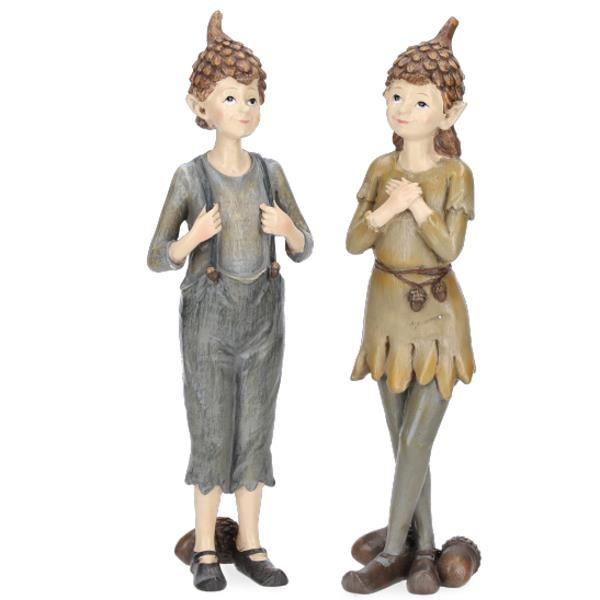 Deko Figuren Kinder, Junge und Mädchen Elfen.