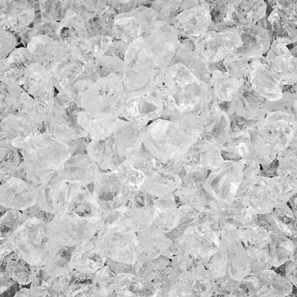 Glassteine Crushed Ice, Kunsteis. 2,5 kg.